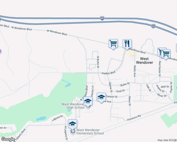 map of restaurants, bars, coffee shops, grocery stores, and more near 754 Tibbets Street in Wells