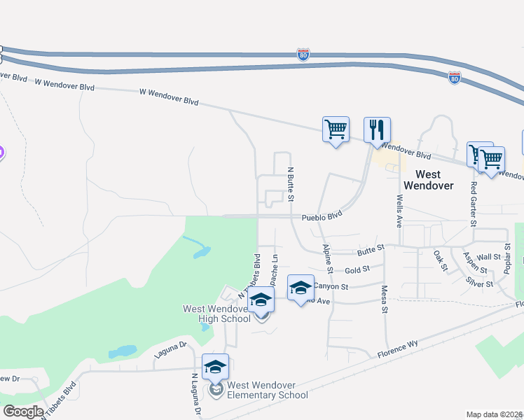 map of restaurants, bars, coffee shops, grocery stores, and more near 754 Tibbets Street in Wells