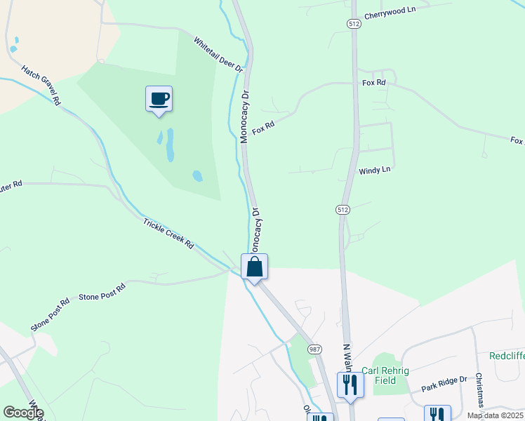 map of restaurants, bars, coffee shops, grocery stores, and more near 80 Monocacy Drive in Bath