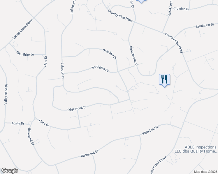 map of restaurants, bars, coffee shops, grocery stores, and more near 388 Lakeport Drive in Spring Creek