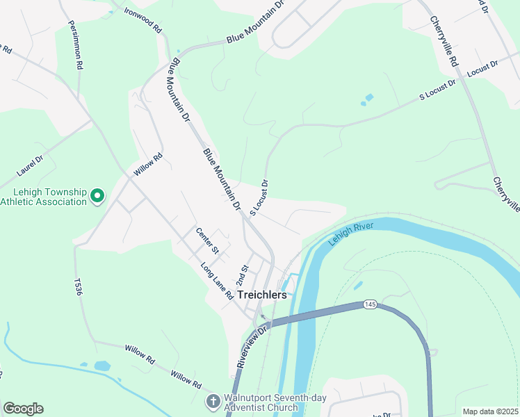 map of restaurants, bars, coffee shops, grocery stores, and more near 376 Pepper Drive in Walnutport