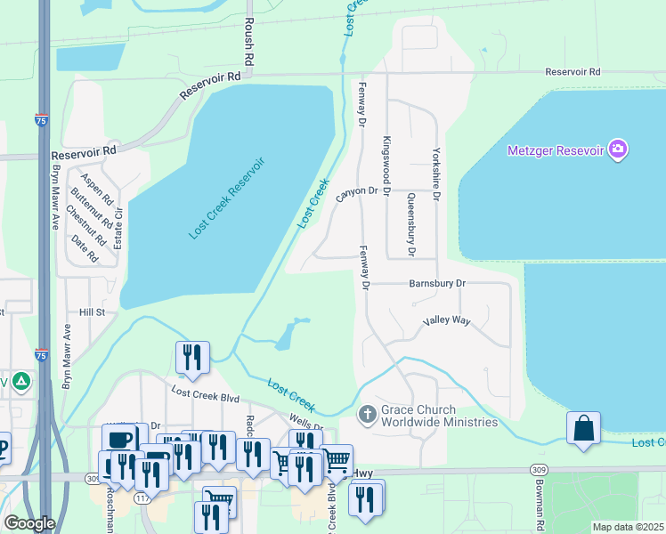 map of restaurants, bars, coffee shops, grocery stores, and more near 138 Carlos Lane in Lima