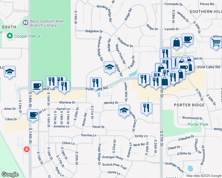 map of restaurants, bars, coffee shops, grocery stores, and more near in Lincoln