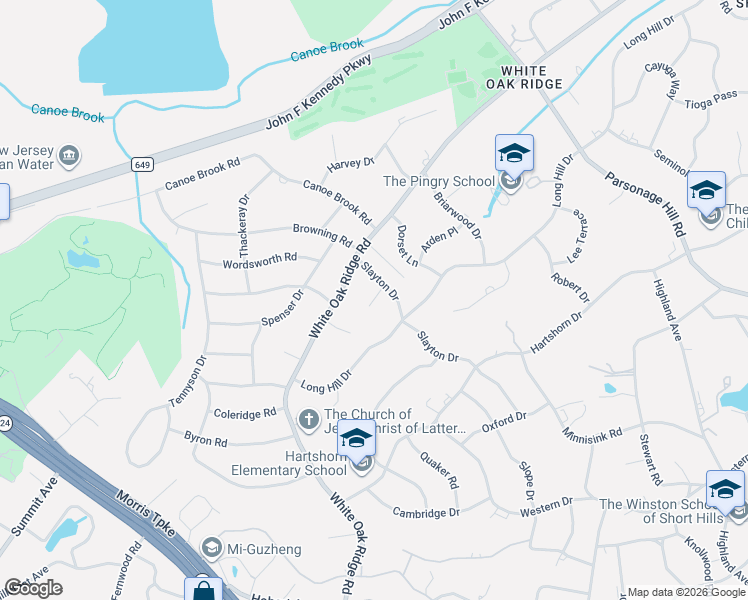 map of restaurants, bars, coffee shops, grocery stores, and more near 24 Slayton Drive in Essex County