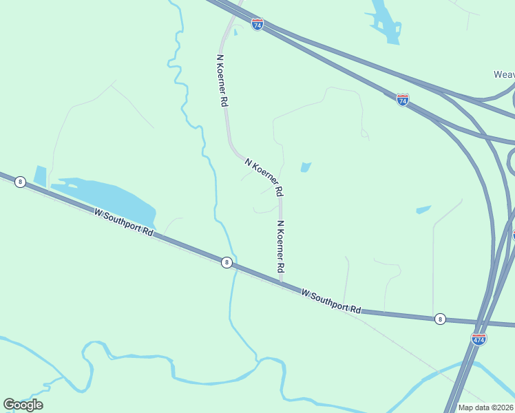 map of restaurants, bars, coffee shops, grocery stores, and more near 4121 North Koerner Road in Peoria