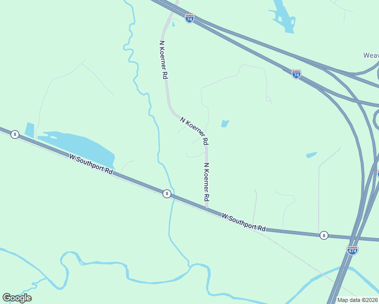 map of restaurants, bars, coffee shops, grocery stores, and more near 4121 North Koerner Road in Peoria