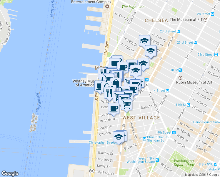map of restaurants, bars, coffee shops, grocery stores, and more near 1000 Gansevoort Boulevard in Staten Island