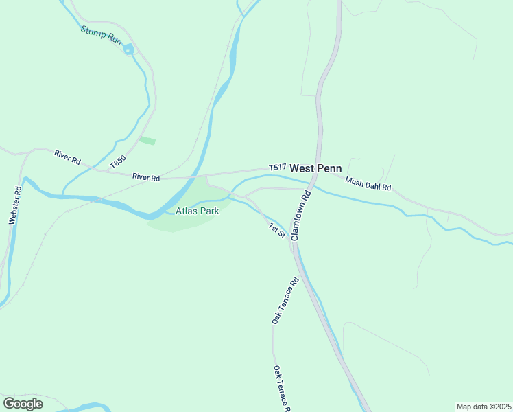 map of restaurants, bars, coffee shops, grocery stores, and more near 1st Street in New Ringgold