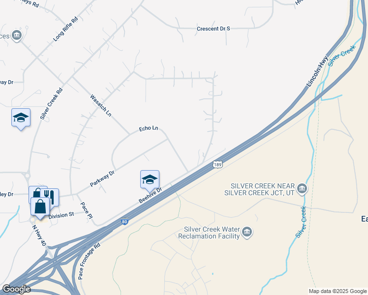 map of restaurants, bars, coffee shops, grocery stores, and more near 7382 Echo Lane in Park City