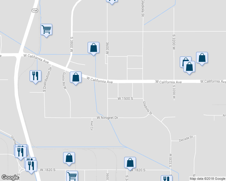 map of restaurants, bars, coffee shops, grocery stores, and more near 1415 3600 West in Salt Lake City