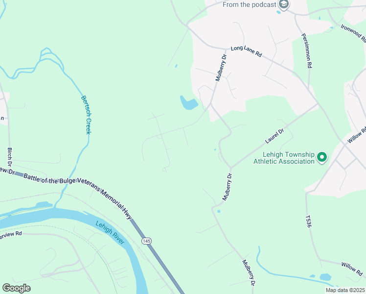 map of restaurants, bars, coffee shops, grocery stores, and more near 451 Brookside Drive in Walnutport