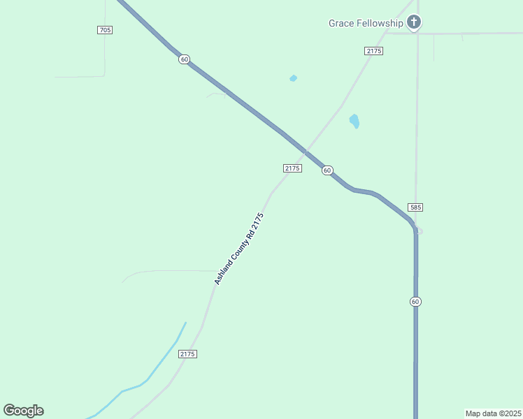 map of restaurants, bars, coffee shops, grocery stores, and more near 2229 Co Road 2175 in Perrysville