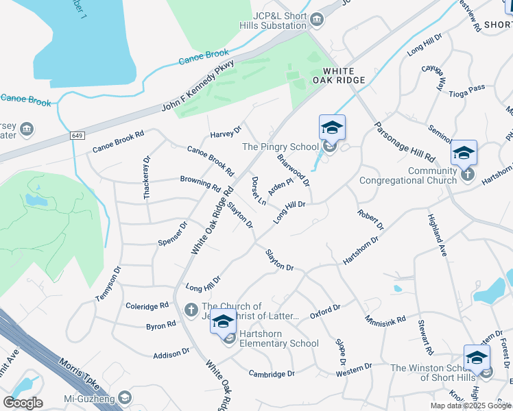 map of restaurants, bars, coffee shops, grocery stores, and more near 22 Dorset Lane in Essex County