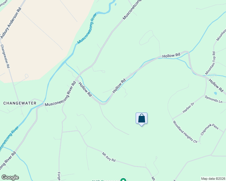 map of restaurants, bars, coffee shops, grocery stores, and more near 58 Hollow Road in Glen Gardner