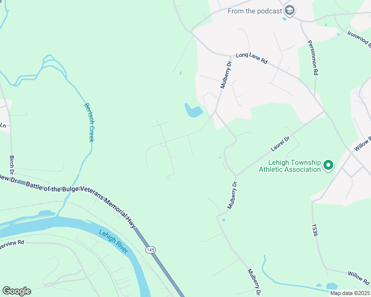 map of restaurants, bars, coffee shops, grocery stores, and more near 459 Brookside Drive in Walnutport