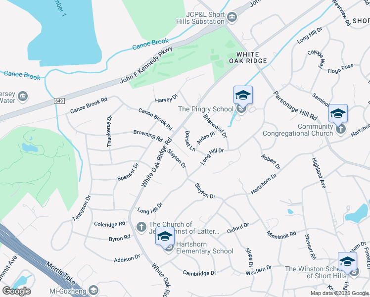 map of restaurants, bars, coffee shops, grocery stores, and more near 22 Dorset Lane in Essex County