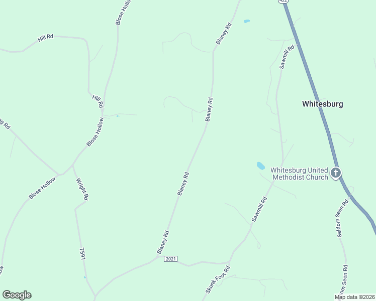 map of restaurants, bars, coffee shops, grocery stores, and more near 1191 Blaney Road in Kittanning