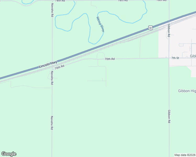 map of restaurants, bars, coffee shops, grocery stores, and more near 45670 70th Road in Gibbon