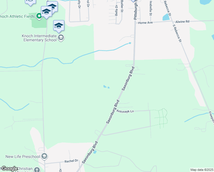 map of restaurants, bars, coffee shops, grocery stores, and more near in Saxonburg