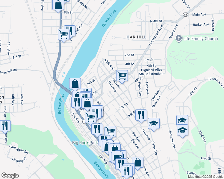 map of restaurants, bars, coffee shops, grocery stores, and more near 553 9th Avenue in New Brighton