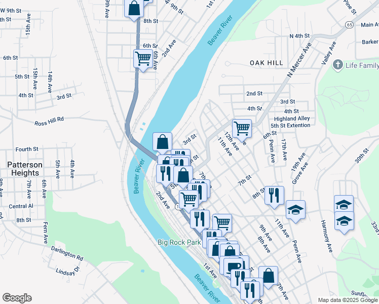 map of restaurants, bars, coffee shops, grocery stores, and more near 313 6th Avenue in New Brighton