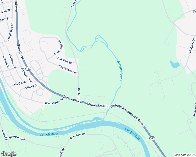 map of restaurants, bars, coffee shops, grocery stores, and more near 470 Birch Drive in Walnutport