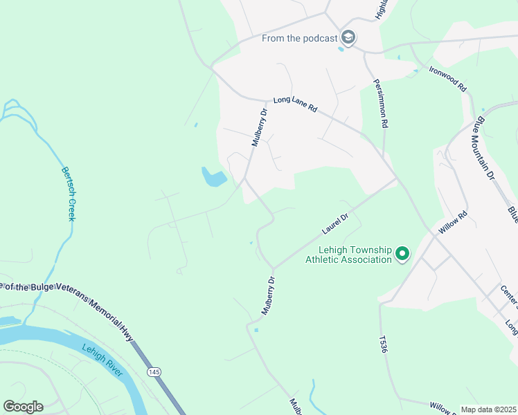 map of restaurants, bars, coffee shops, grocery stores, and more near 471 Mulberry Drive in Walnutport