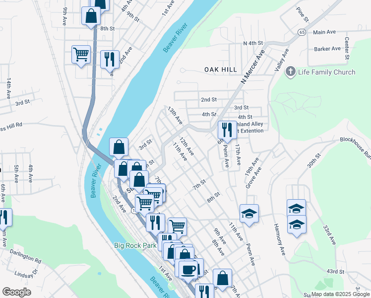 map of restaurants, bars, coffee shops, grocery stores, and more near 533 12th Avenue in New Brighton