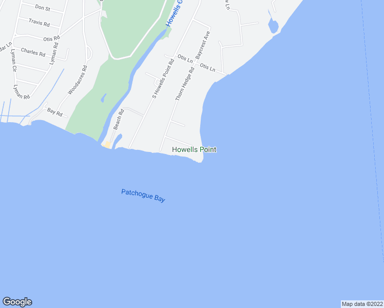 map of restaurants, bars, coffee shops, grocery stores, and more near 16 Point Road in Bellport