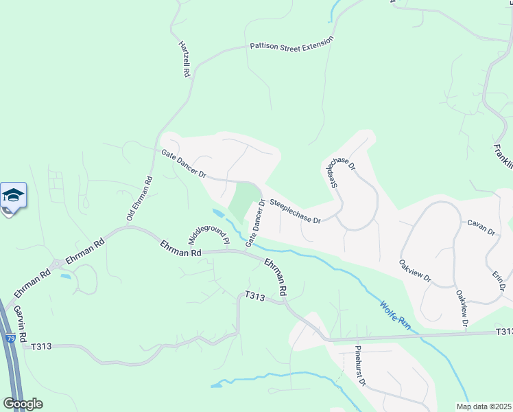 map of restaurants, bars, coffee shops, grocery stores, and more near 219 Gate Dancer Drive in Cranberry Township