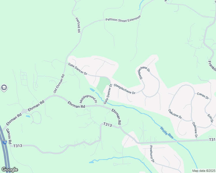 map of restaurants, bars, coffee shops, grocery stores, and more near 219 Gate Dancer Drive in Cranberry Township