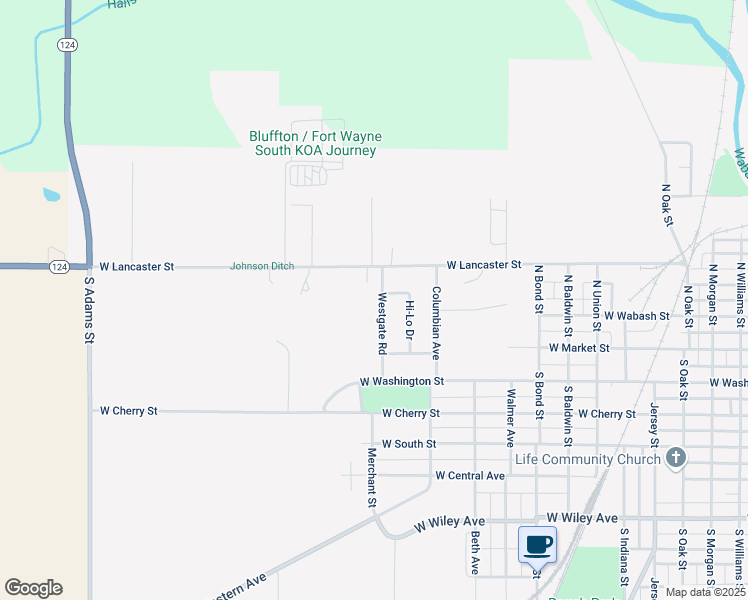 map of restaurants, bars, coffee shops, grocery stores, and more near 58 Westgate Rd in Bluffton