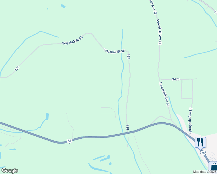 map of restaurants, bars, coffee shops, grocery stores, and more near 4301 Woodale Avenue Southeast in Minerva
