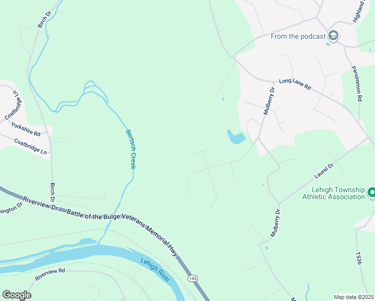 map of restaurants, bars, coffee shops, grocery stores, and more near 4660 Park Lane in Walnutport