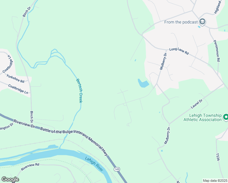 map of restaurants, bars, coffee shops, grocery stores, and more near 4660 Park Lane in Walnutport