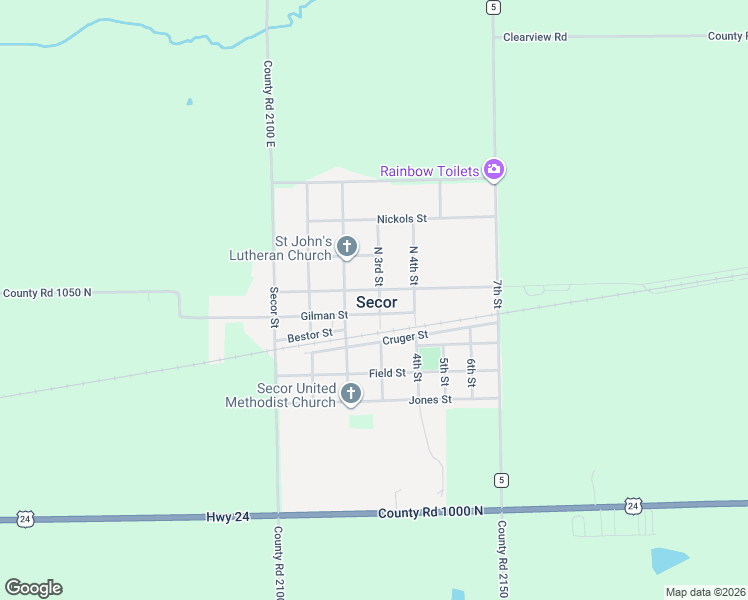 map of restaurants, bars, coffee shops, grocery stores, and more near in Secor