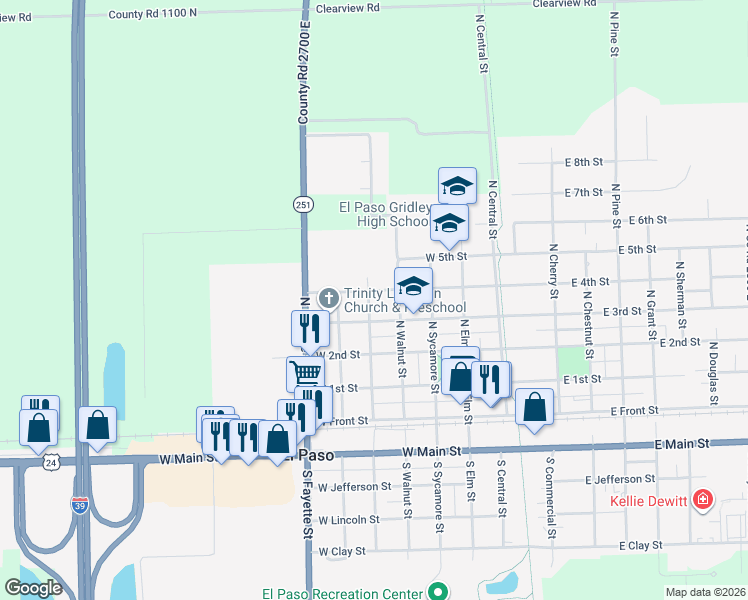 map of restaurants, bars, coffee shops, grocery stores, and more near 371 West 3rd Street in El Paso