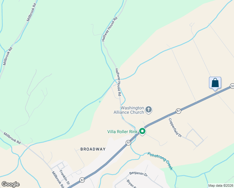 map of restaurants, bars, coffee shops, grocery stores, and more near 31 Halfway House Road in Washington