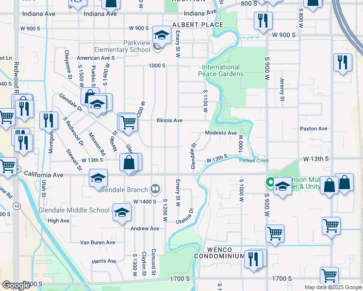 map of restaurants, bars, coffee shops, grocery stores, and more near in Salt Lake City