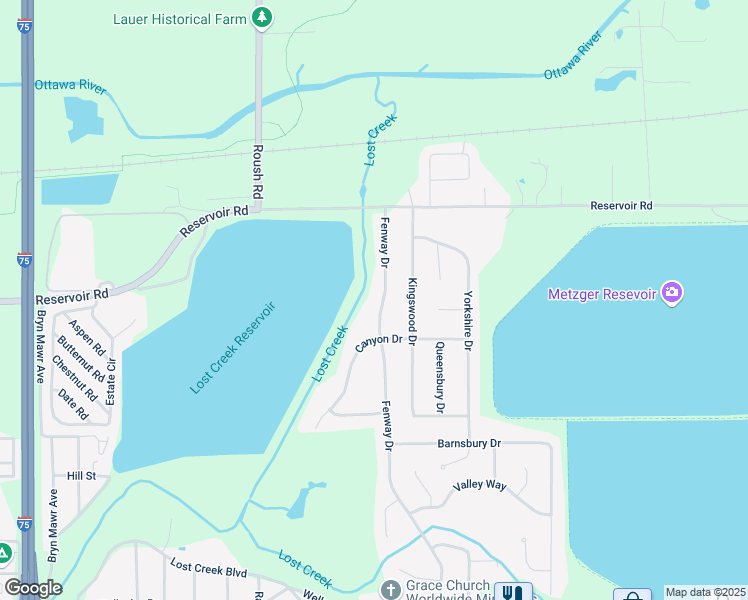 map of restaurants, bars, coffee shops, grocery stores, and more near 900 Fenway Drive in Lima