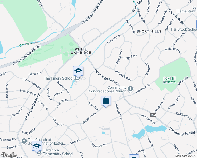 map of restaurants, bars, coffee shops, grocery stores, and more near 221 Parsonage Hill Road in Essex County