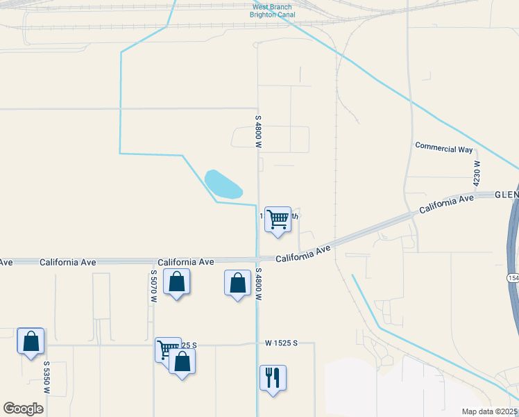 map of restaurants, bars, coffee shops, grocery stores, and more near 1125 South 4800 West in Salt Lake City