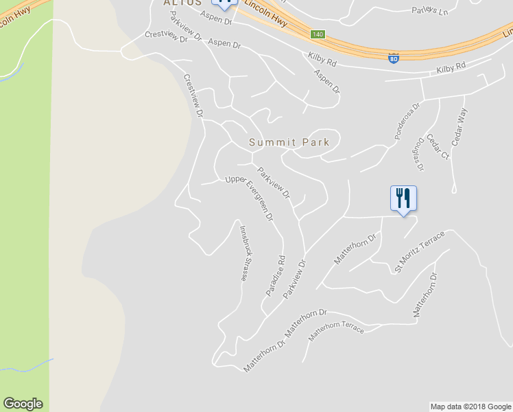 map of restaurants, bars, coffee shops, grocery stores, and more near 395 Upper Evergreen Drive in Park City
