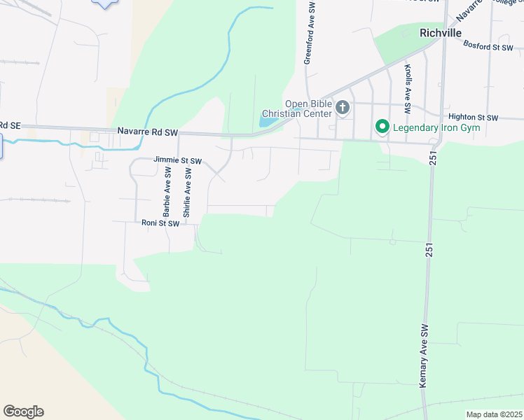 map of restaurants, bars, coffee shops, grocery stores, and more near 4495 Malta Avenue Southwest in Massillon