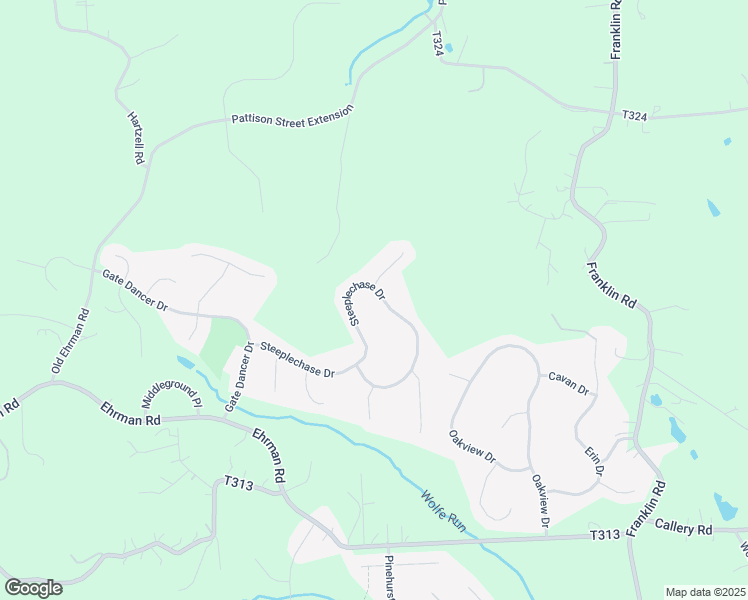 map of restaurants, bars, coffee shops, grocery stores, and more near 356 Steeplechase Drive in Cranberry Township