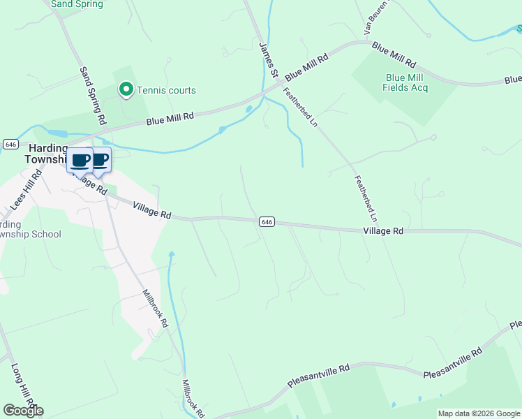 map of restaurants, bars, coffee shops, grocery stores, and more near 75 County Road 646 in Harding Township