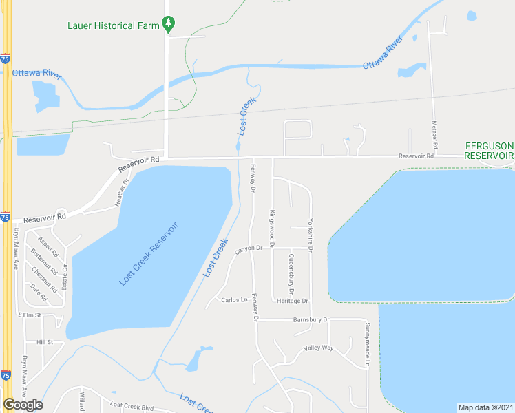 map of restaurants, bars, coffee shops, grocery stores, and more near 900 Fenway Drive in Lima