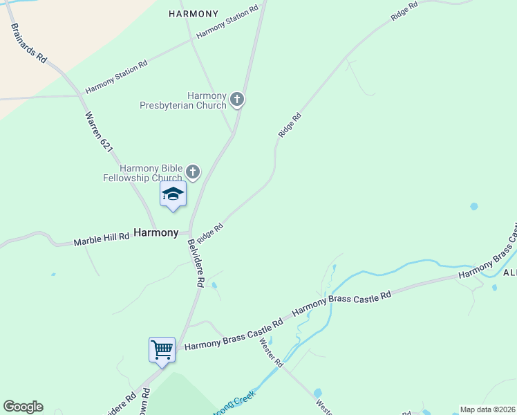 map of restaurants, bars, coffee shops, grocery stores, and more near 88 Ridge Road in Phillipsburg