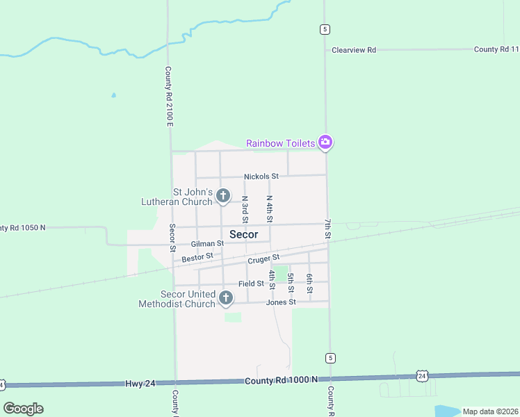 map of restaurants, bars, coffee shops, grocery stores, and more near 211 North 4th Street in Secor