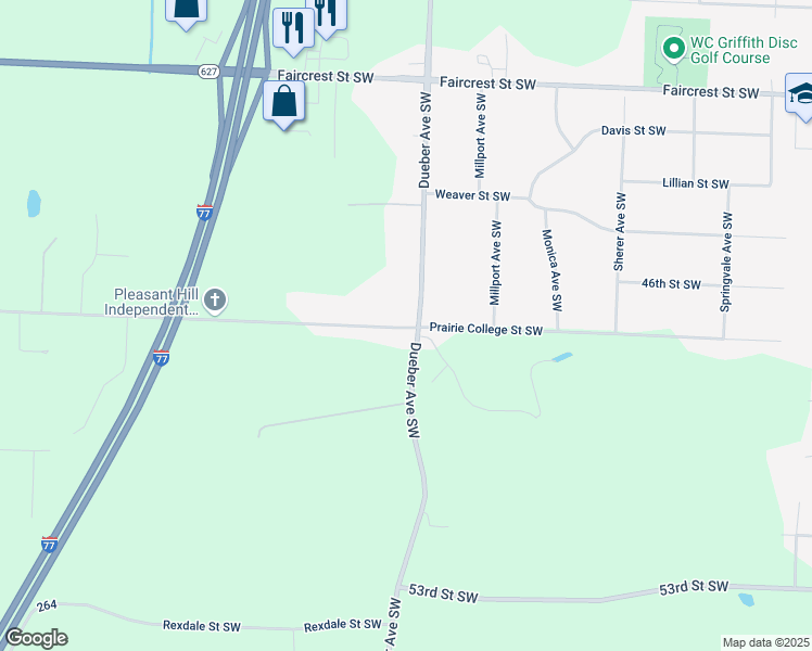 map of restaurants, bars, coffee shops, grocery stores, and more near 4715 Dueber Avenue Southwest in Canton